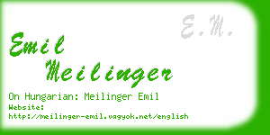 emil meilinger business card